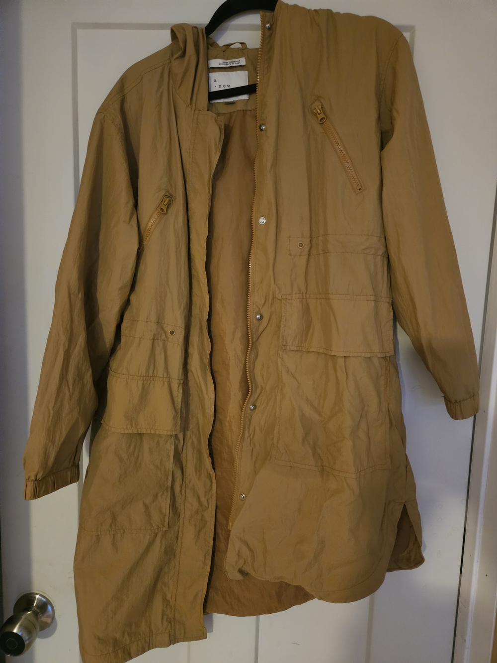 a new day Tan Utility Hooded Jacket